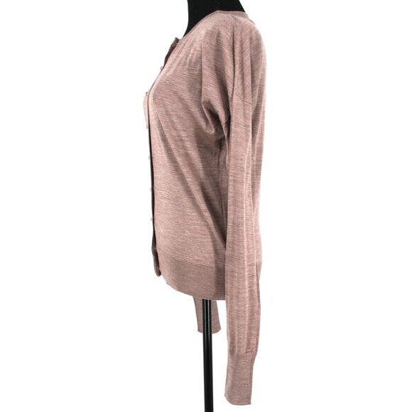 Louis Vuitton Brown Silk Classic Cardigan Sweater Gemstone Buttons Small S NEW - Picture 5 of 8